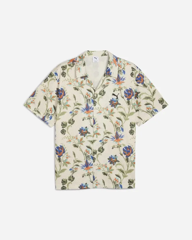 花卉運動男士圖案襯衫